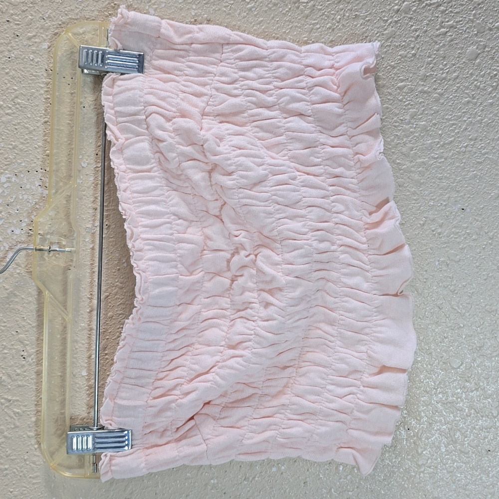 Free People Pink Smocked Tube Top